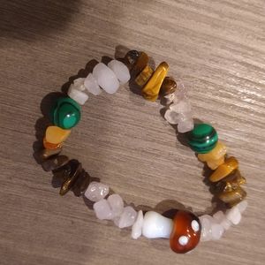 Handcrafted bracelet made on elastic band